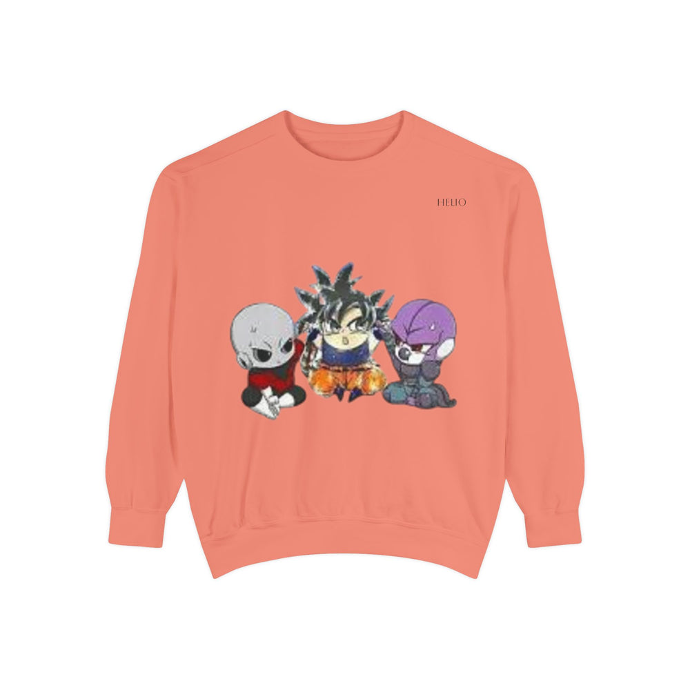 Goku Dragon Ball Trio Sweatshirt — Cute Chibi Anime Villains Crewneck