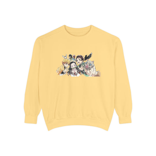 Demon Slayer Anime Crewneck Sweatshirt — Demon Slayer Character Collage