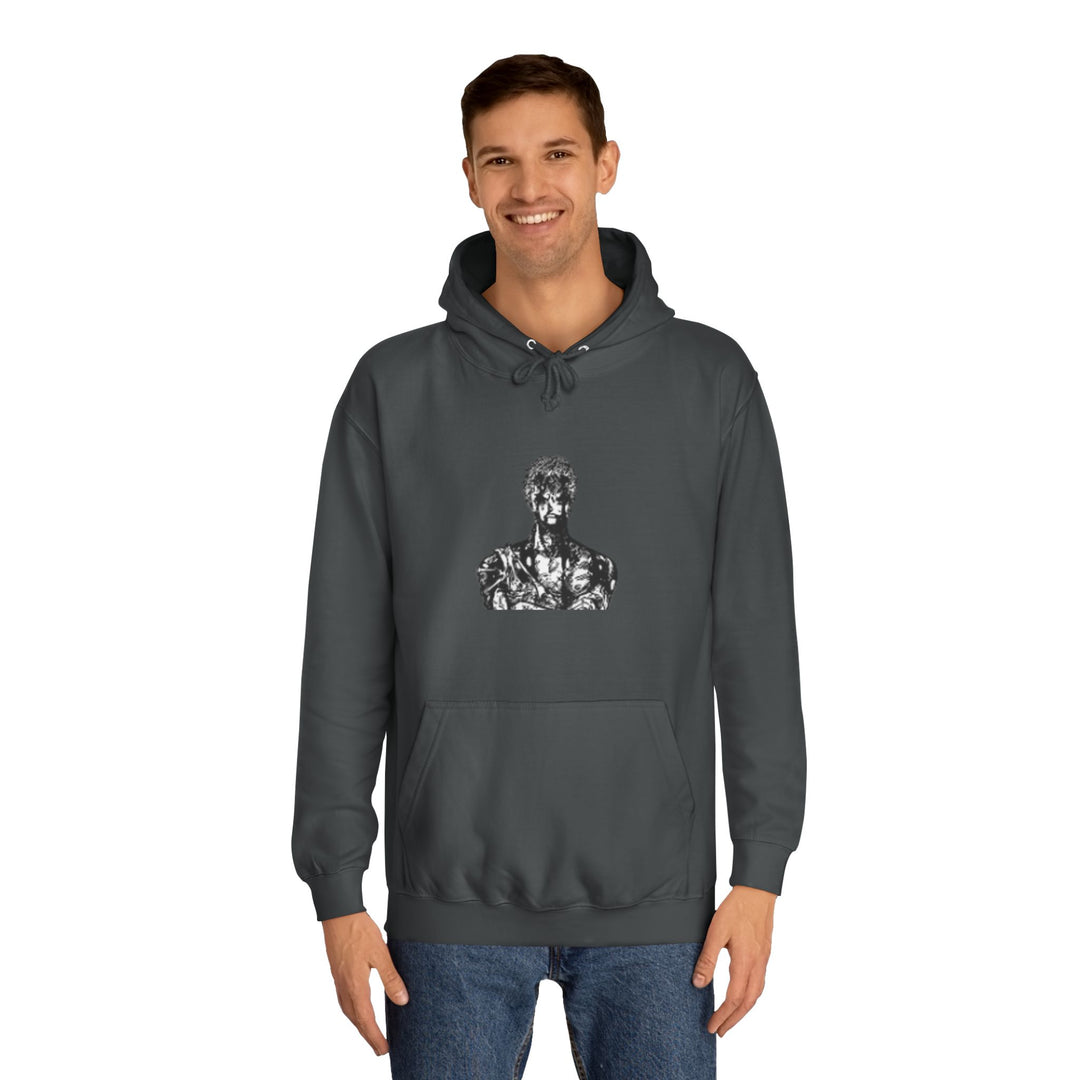 Mens Statue ZORO Hoodie - Artistic Black Marble Bust Graphic