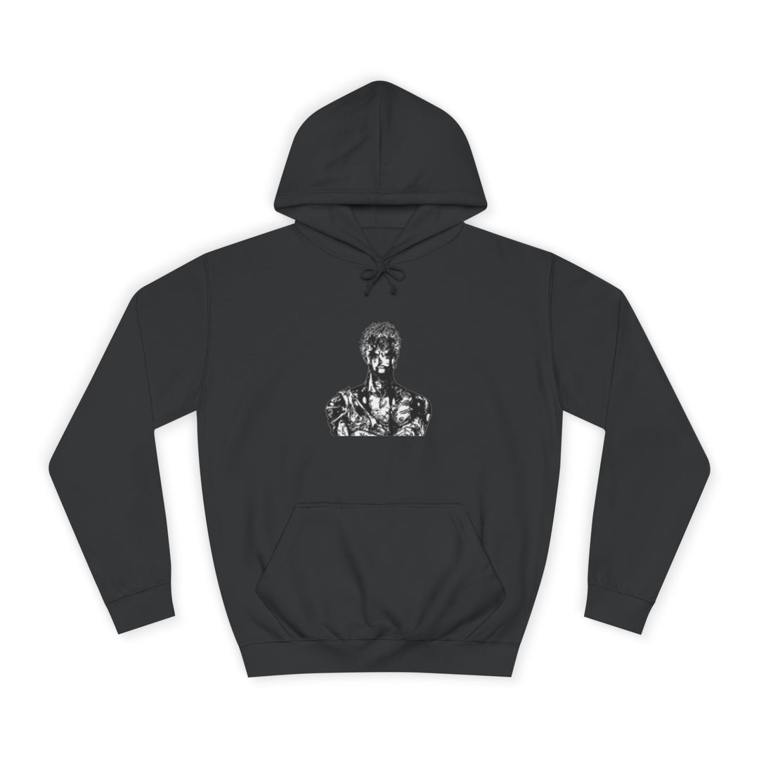 Mens Statue ZORO Hoodie - Artistic Black Marble Bust Graphic