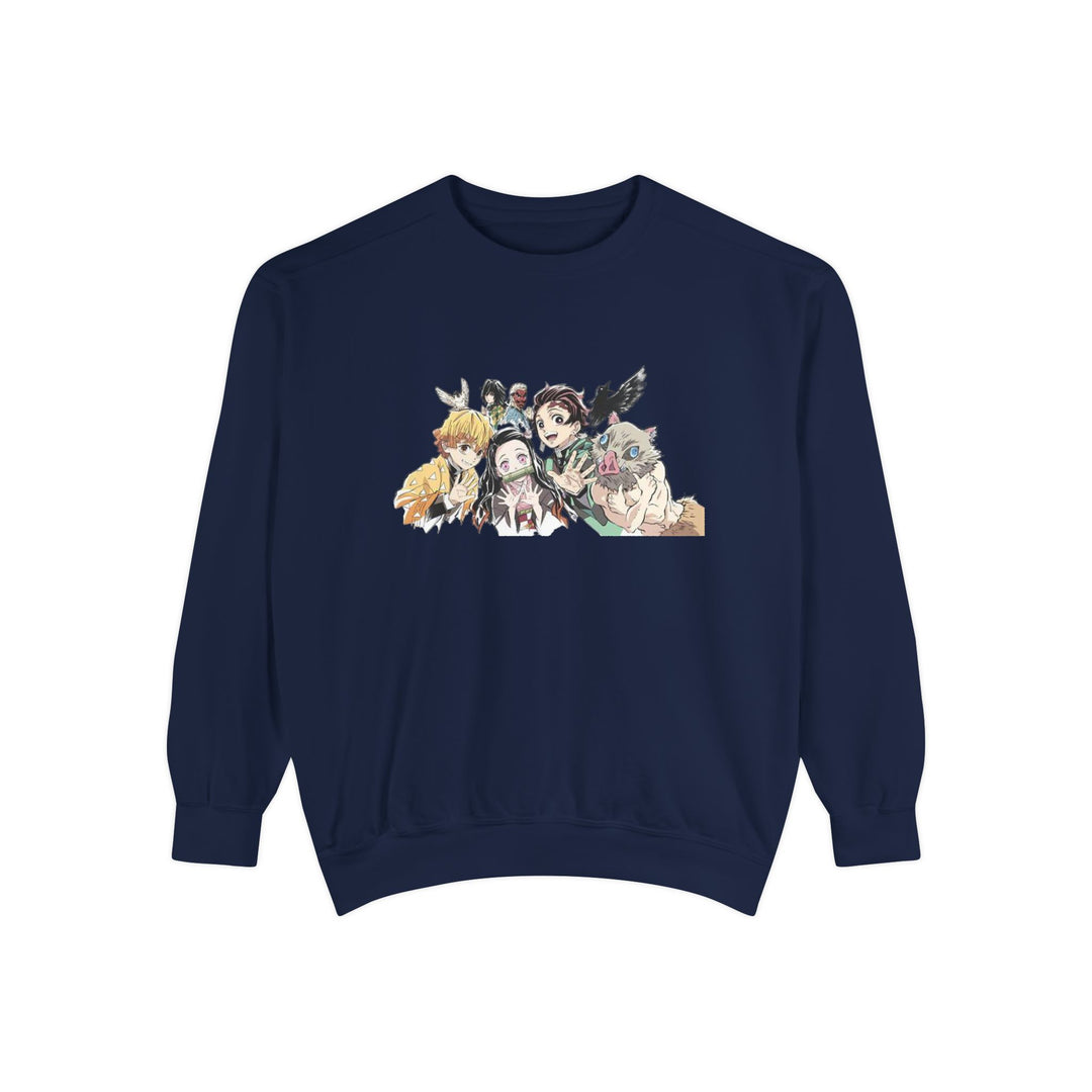 Demon Slayer Anime Crewneck Sweatshirt — Demon Slayer Character Collage
