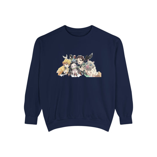 Demon Slayer Anime Crewneck Sweatshirt — Demon Slayer Character Collage