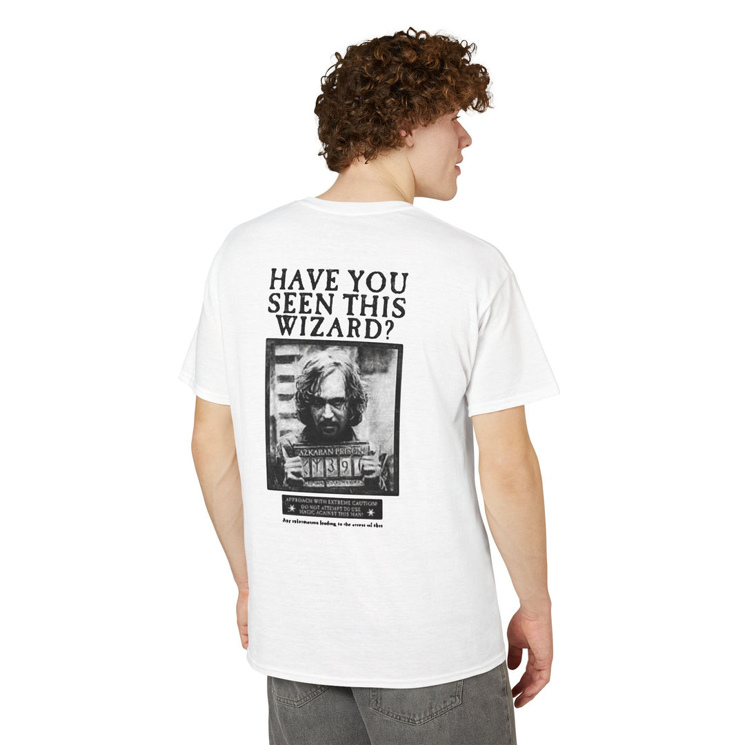 Happy Potter "Have You Seen This Wizard?" T-Shirt — Vintage Wanted Poster Graphic Tee