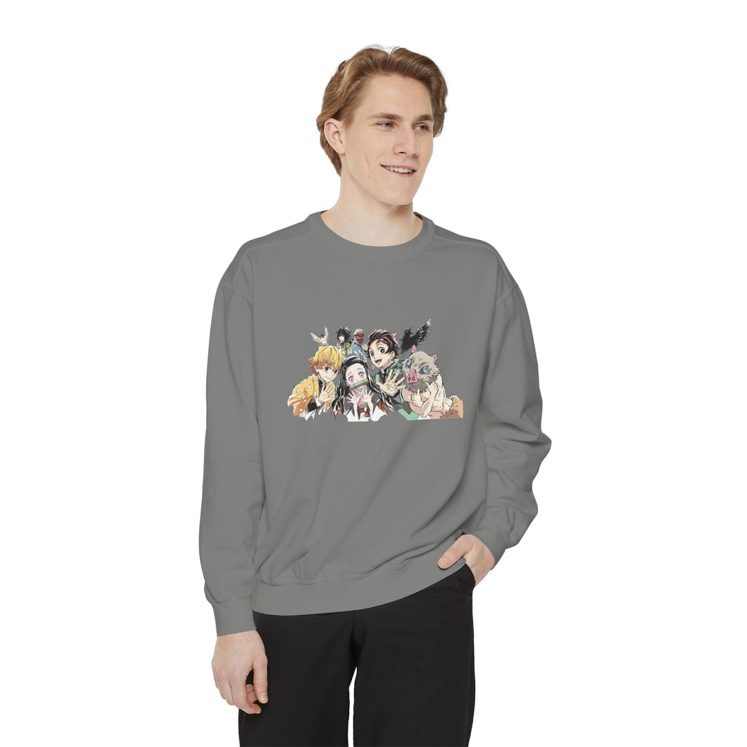 Demon Slayer Anime Crewneck Sweatshirt — Demon Slayer Character Collage