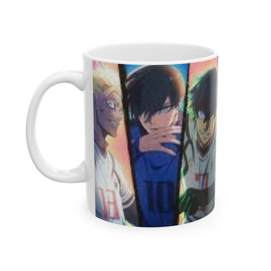 Bluelock Anime Players Ceramic Mug — Colorful Team Character Collage (11oz/15oz)