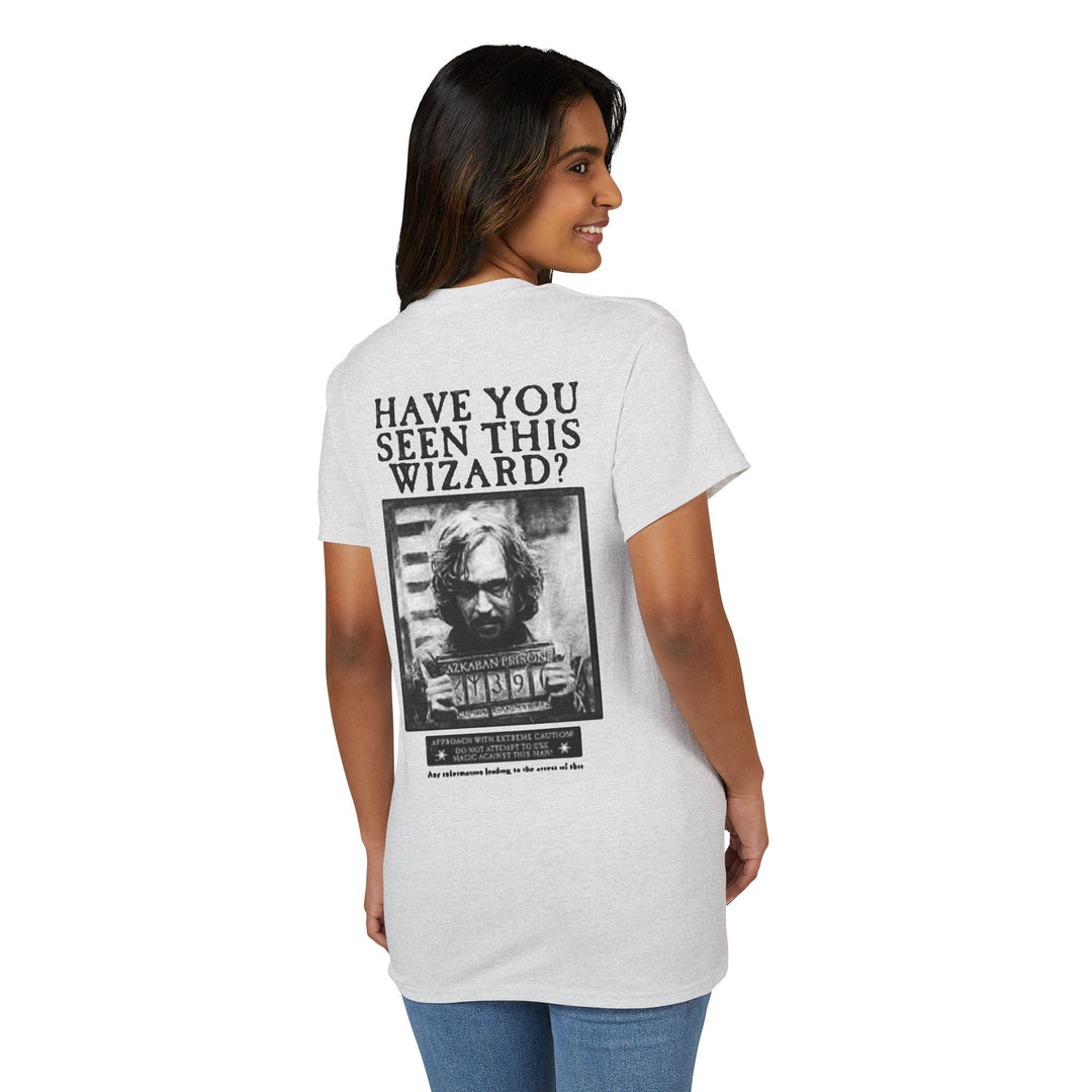 Happy Potter "Have You Seen This Wizard?" T-Shirt — Vintage Wanted Poster Graphic Tee