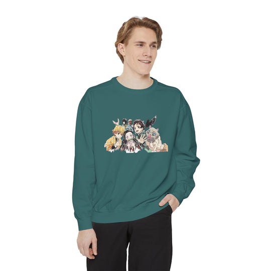 Demon Slayer Anime Crewneck Sweatshirt — Demon Slayer Character Collage