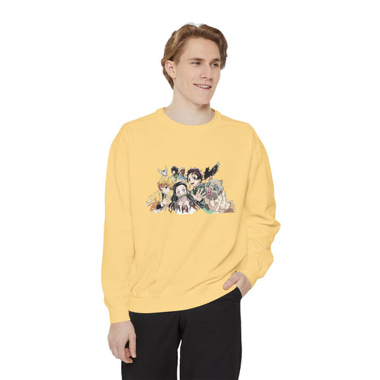 Demon Slayer Anime Crewneck Sweatshirt — Demon Slayer Character Collage