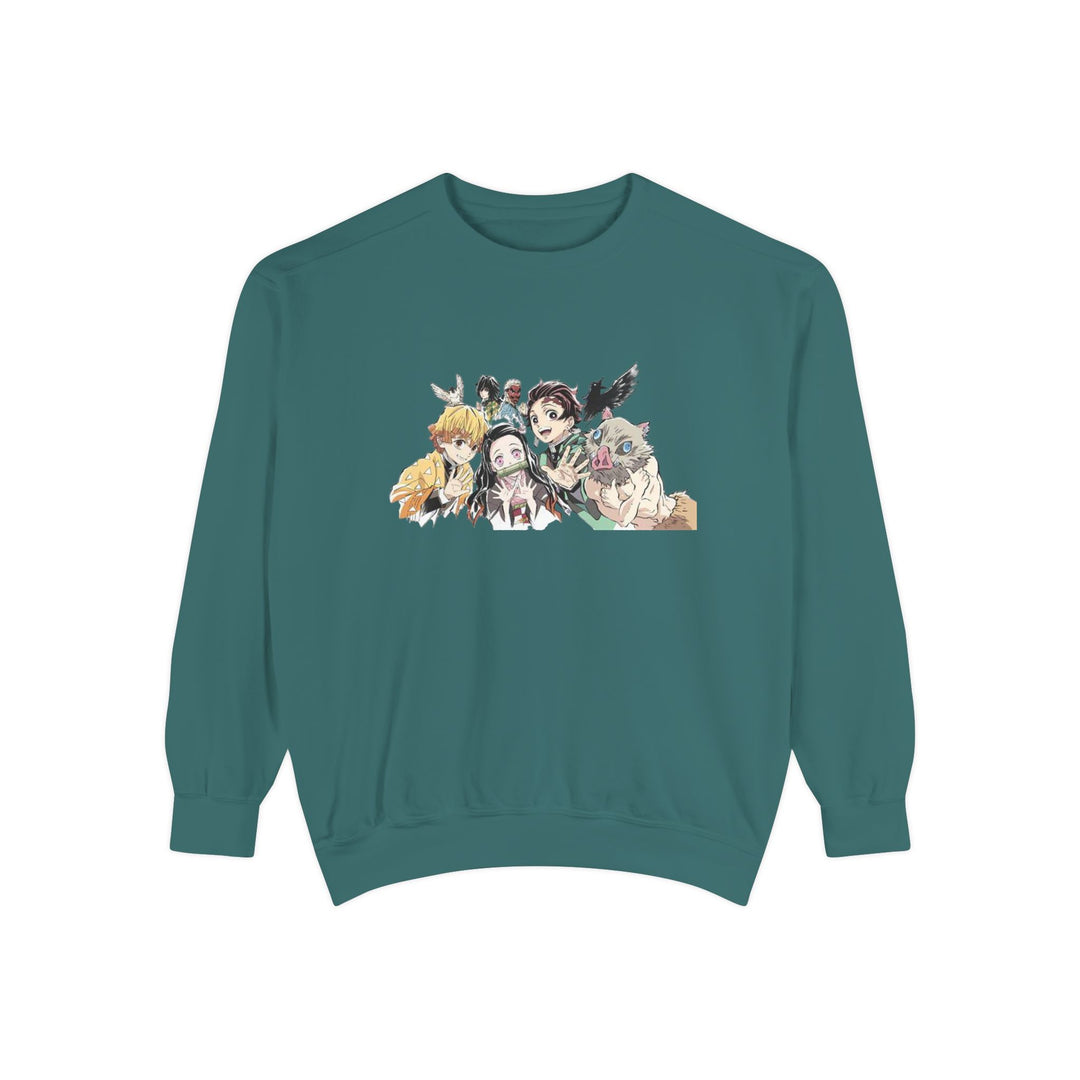 Demon Slayer Anime Crewneck Sweatshirt — Demon Slayer Character Collage