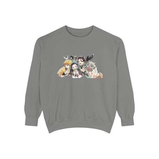 Demon Slayer Anime Crewneck Sweatshirt — Demon Slayer Character Collage