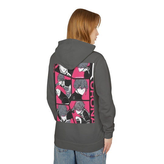 Bluelock Hoodie - Pink & Black Anime Character Panel Graphic Hoodie