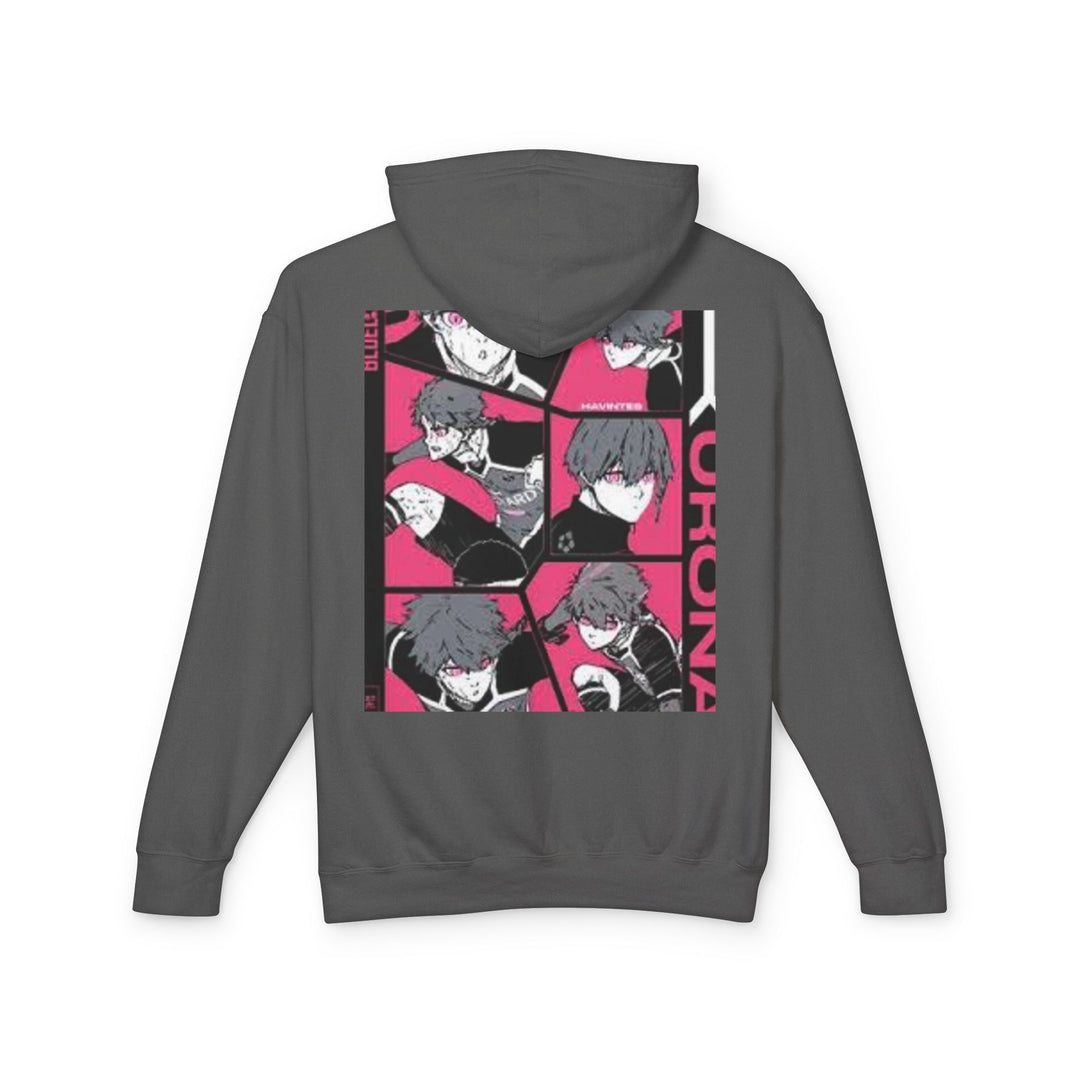 Bluelock Hoodie - Pink & Black Anime Character Panel Graphic Hoodie