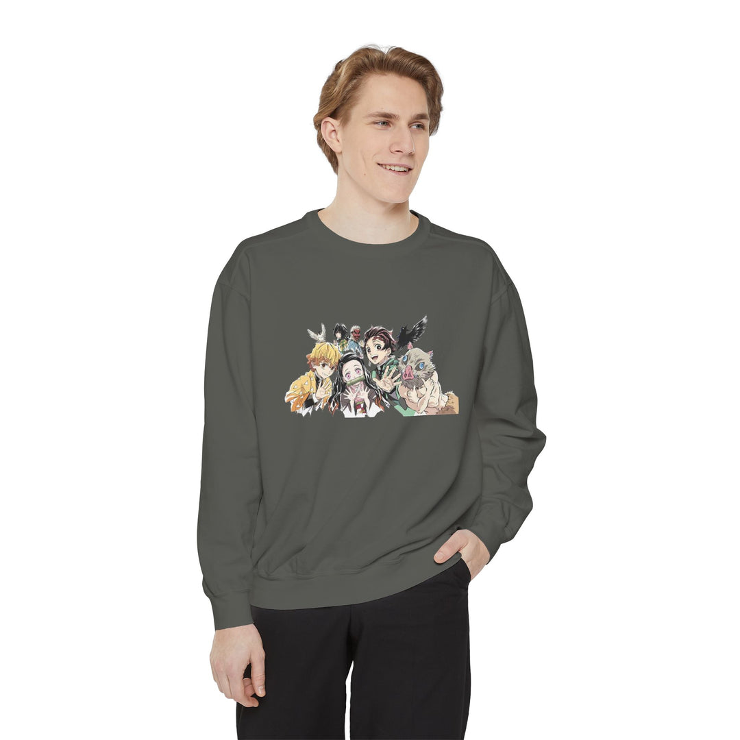 Demon Slayer Anime Crewneck Sweatshirt — Demon Slayer Character Collage