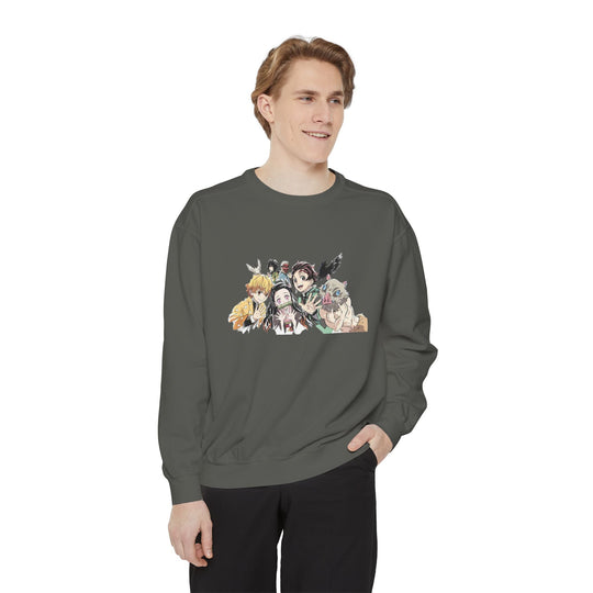 Demon Slayer Anime Crewneck Sweatshirt — Demon Slayer Character Collage