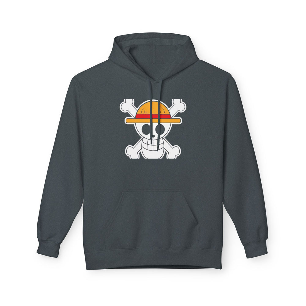 Skull & Straw Hat Hoodie — Anime Pirate Jolly Roger Pullover