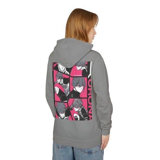 Bluelock Hoodie - Pink & Black Anime Character Panel Graphic Hoodie