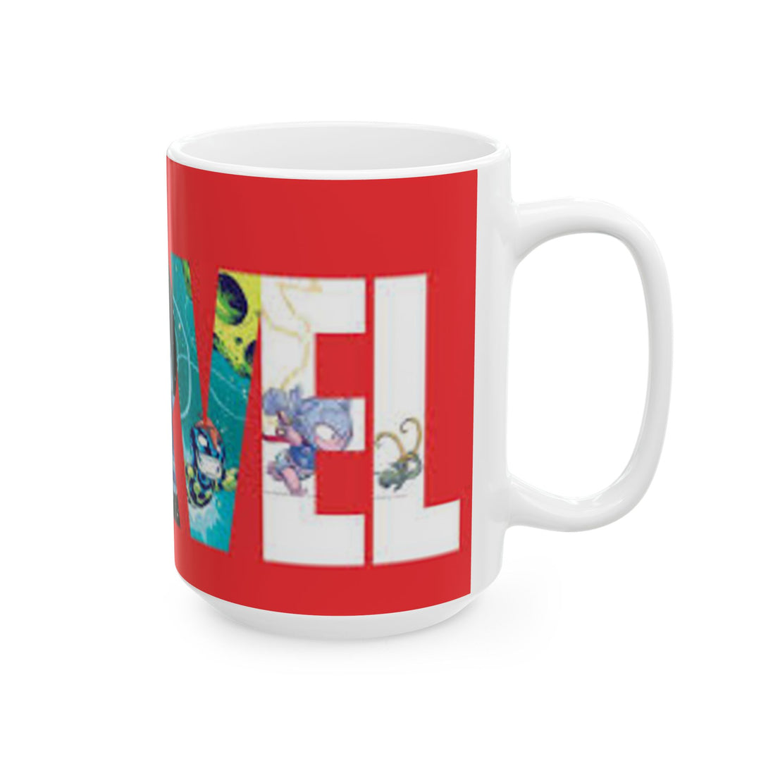 Marvel Heroes Collage Ceramic Mug (11oz/15oz) — Retro Superhero Coffee Cup
