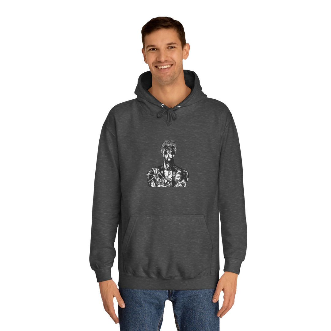 Mens Statue ZORO Hoodie - Artistic Black Marble Bust Graphic