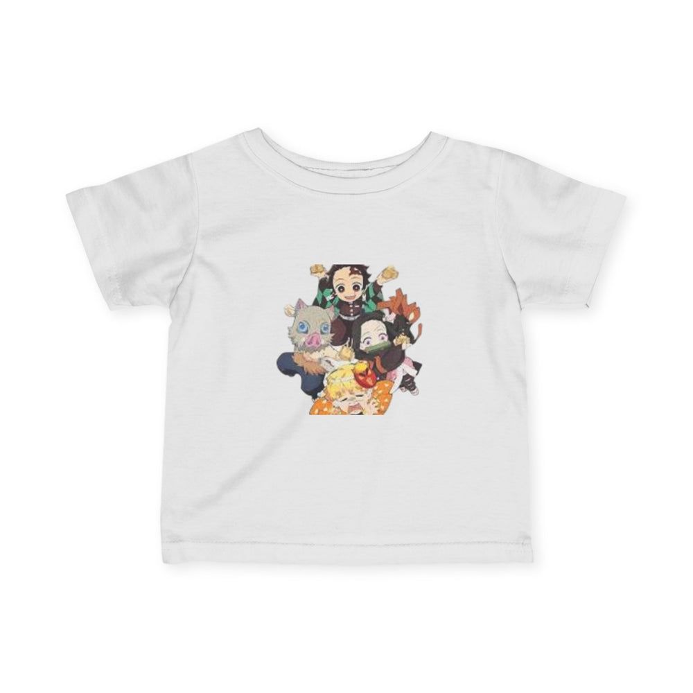 Anime Kids Tee — Cute Demon-Slayer Style Character Group (Infant Jersey)