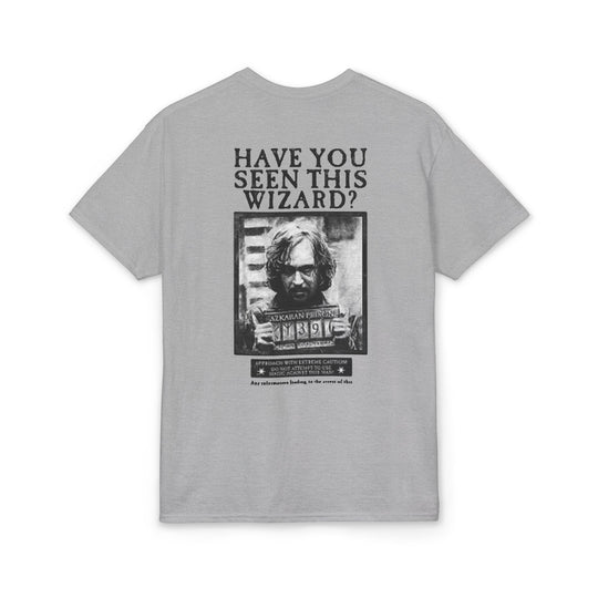 Happy Potter "Have You Seen This Wizard?" T-Shirt — Vintage Wanted Poster Graphic Tee