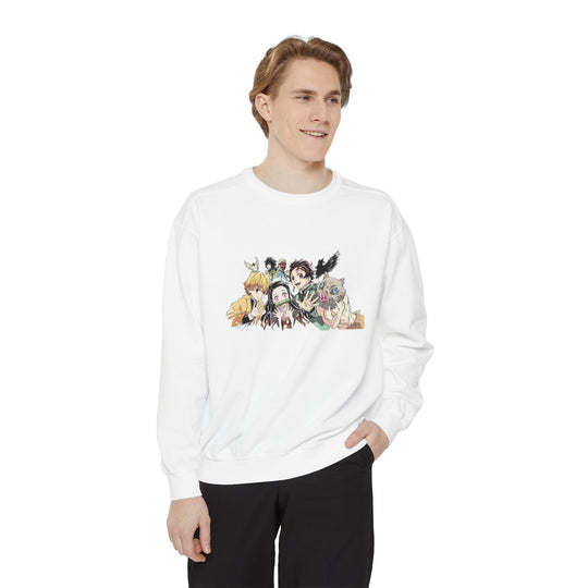Demon Slayer Anime Crewneck Sweatshirt — Demon Slayer Character Collage
