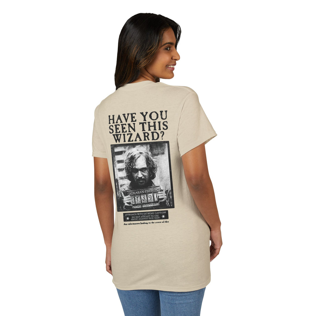 Happy Potter "Have You Seen This Wizard?" T-Shirt — Vintage Wanted Poster Graphic Tee