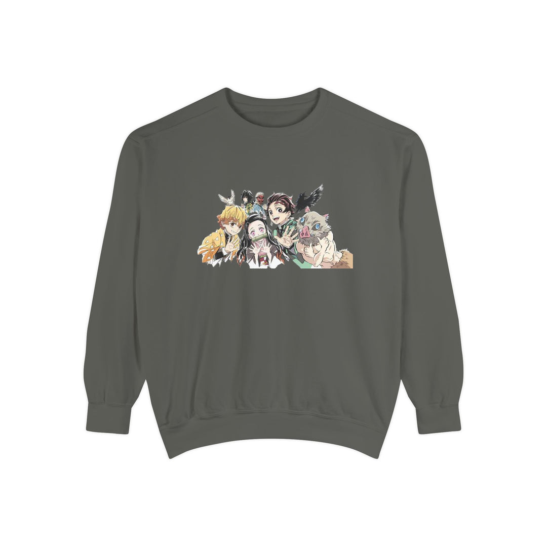 Demon Slayer Anime Crewneck Sweatshirt — Demon Slayer Character Collage