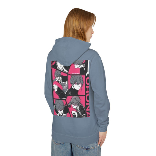 Bluelock Hoodie - Pink & Black Anime Character Panel Graphic Hoodie
