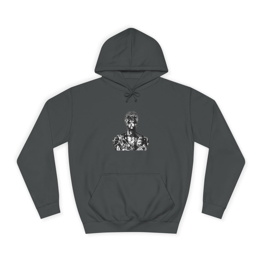 Mens Statue ZORO Hoodie - Artistic Black Marble Bust Graphic